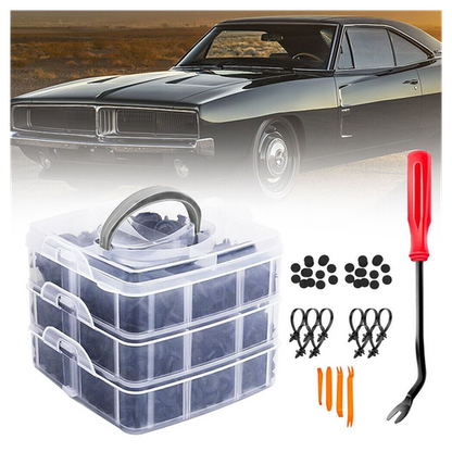 665PCS Car Body Fastener Clips Push Rivets Retainer Door Screw Panel Bumper Trim