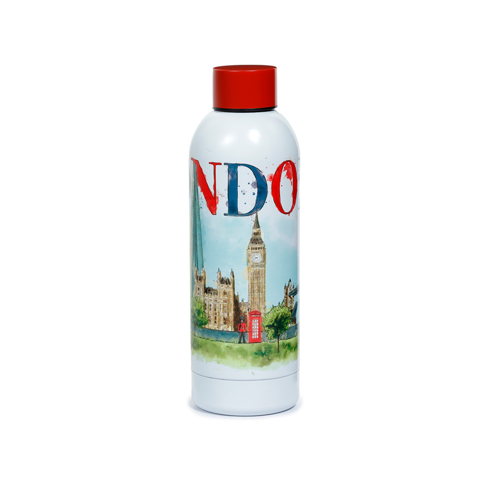 Premium London Tour Insulated Drinks Bottle - Reusable Stainless Steel 530ml