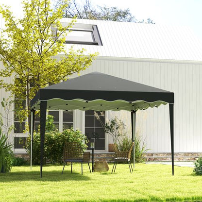Outsunny 3x3(m) Pop Up Gazebo Marquee Tent for Garden w/ Carry Bag Grey