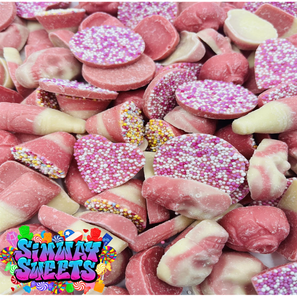 Deliciously Sweet Pink Strawberry Chocolate Pick N Mix Party Favour