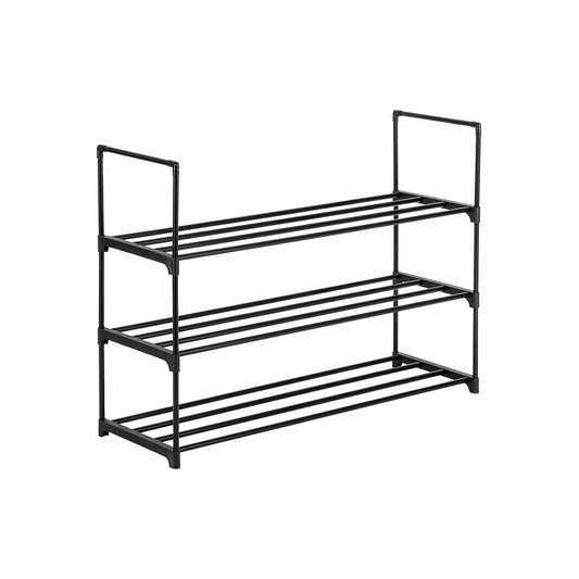 3 Tiers Shoe Rack Shoe Tower Shelf Storage Organizer For Bedroom, Entryway, Hallway, and Closet Black Color
