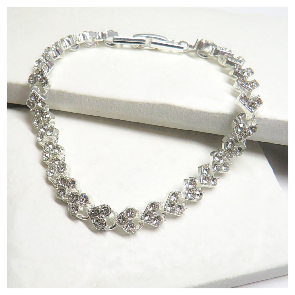 Diamante Heart Tennis Bracelet | Ideal Birthday or Christmas Gift