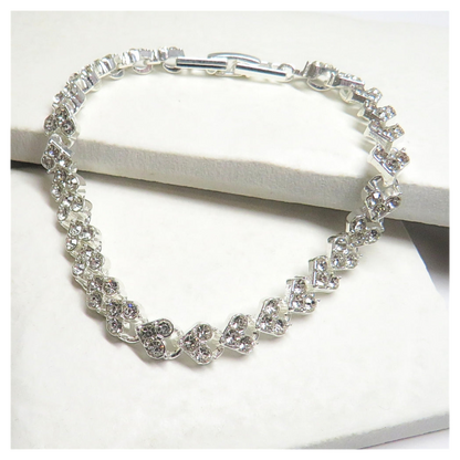 Diamante Heart Tennis Bracelet | Ideal Birthday or Christmas Gift