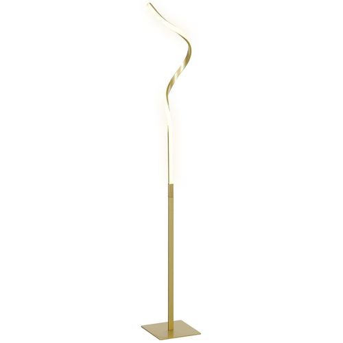 HOMCOM LED Floor Lamp, Standing Lamp with3 Adjustable Brightness Gold Tone