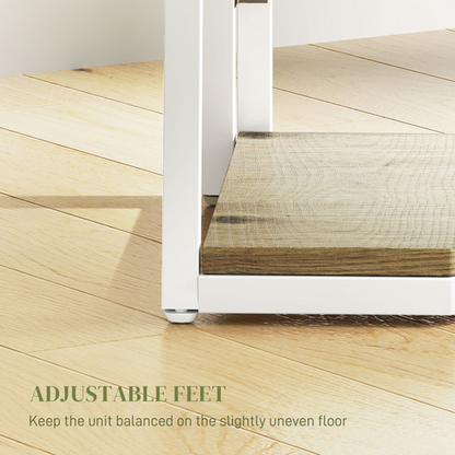 HOMCOM 5-Tier Corner Shelf, Shelving Unit with Adjustable Feet