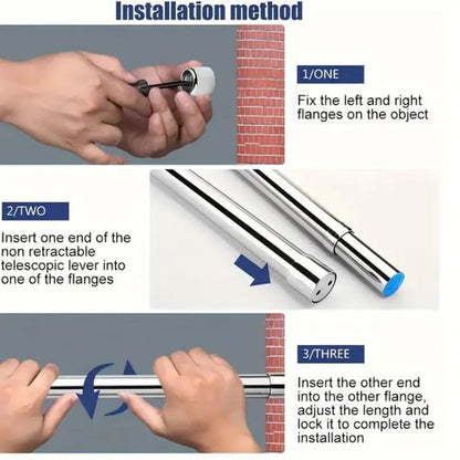 the clothes drying rod is silver