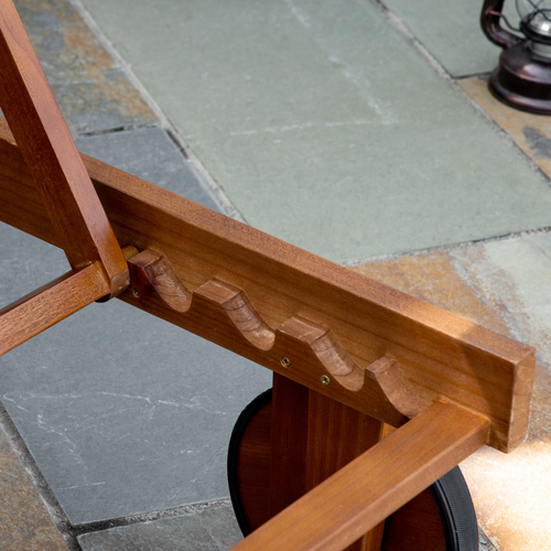 Outsunny Texteline Sun Lounger, 98L cm, Acacia Wood