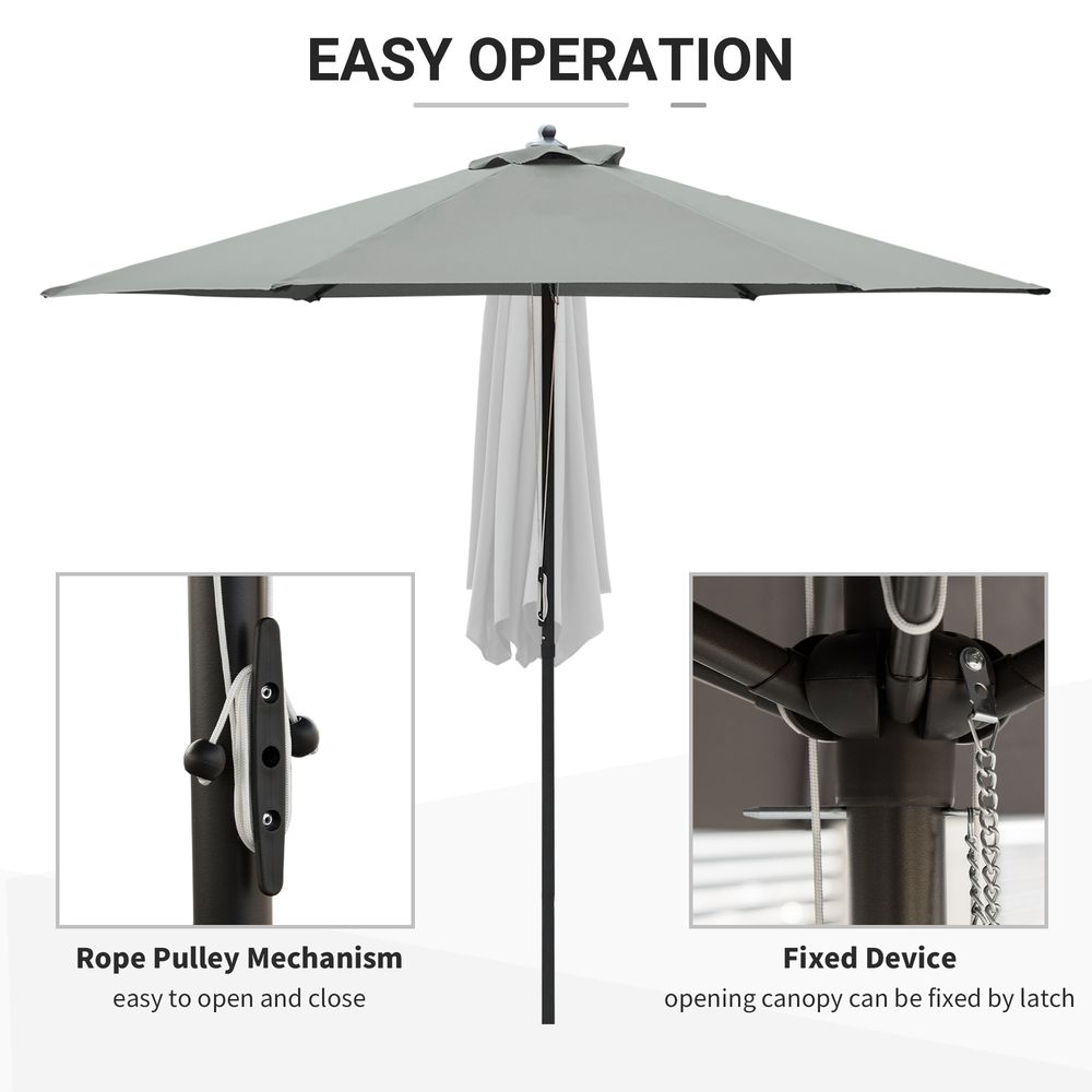 High-Quality Dark Grey Umbrella Parasol - 2.8m - Base Not Included