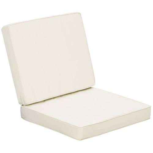 Outdoor Seat and Back Cushion Set Replacement Cushions, Cream White