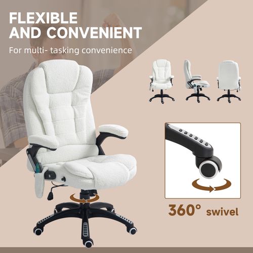 Vinsetto Office Chair w/ Heating Massage Points Relaxing Reclining