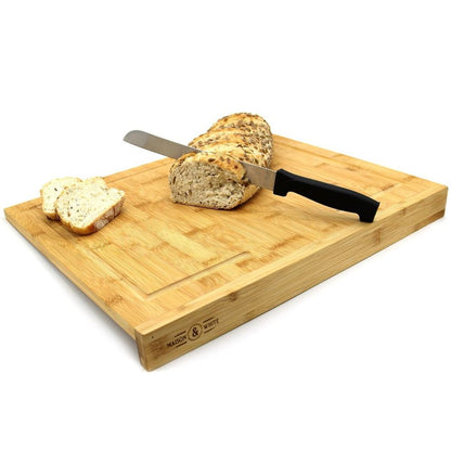 Bamboo Counter Edge Chopping Board | Anti-Slip & Durable | Maison & White