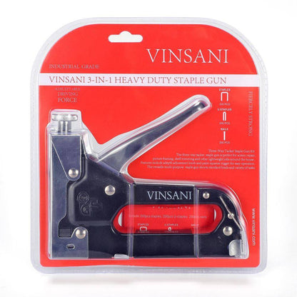 Heavy Duty Stainless Steel Metal Staple Tacker Gun with Staples