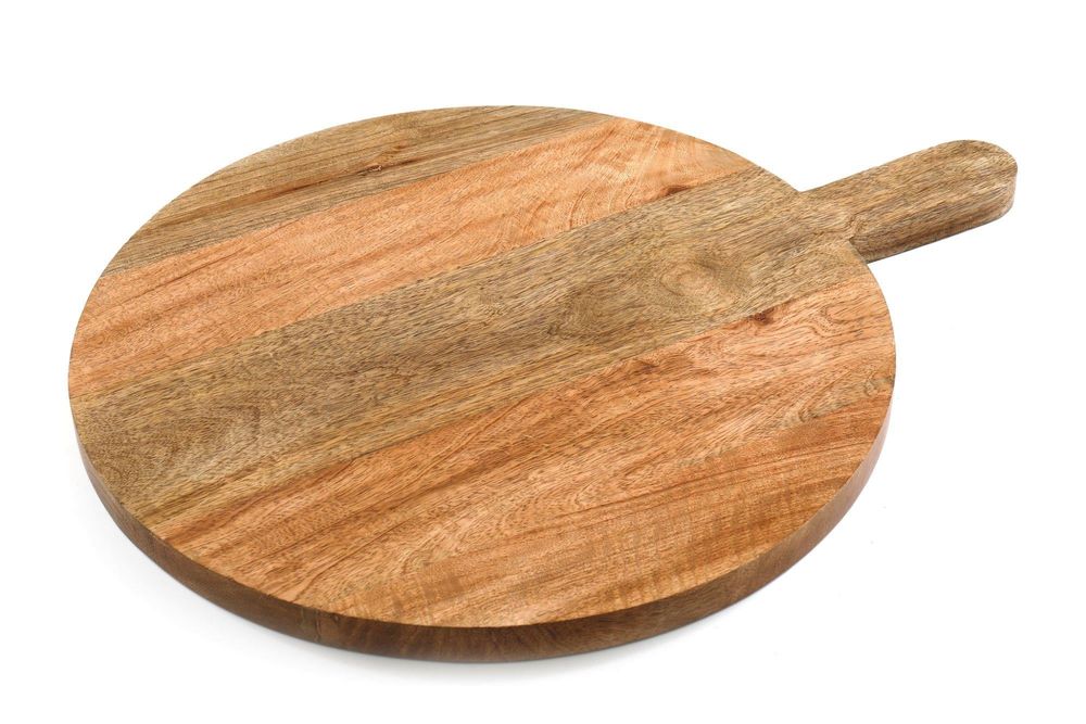 Premium Wooden Round Chopping Board: High-Quality, Durable, Elegant - Perfect for Entertaining & Displaying Food