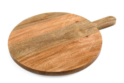 Premium Wooden Round Chopping Board: High-Quality, Durable, Elegant - Perfect for Entertaining & Displaying Food