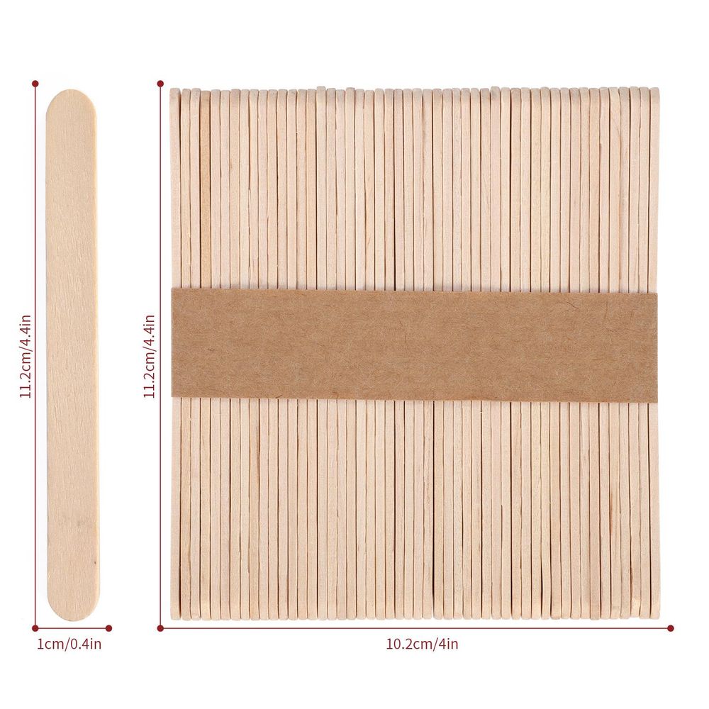 VINSANI Wooden Lolly Sticks - Premium Quality Craft Supplies for DIY Art Projects, Models, and More!