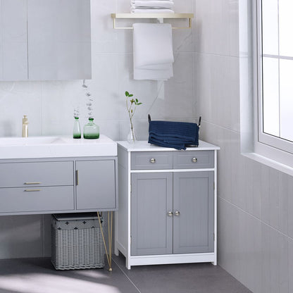 Premium Grey 2-Drawer Bathroom Cabinet - Sleek & Durable Design - Spacious Storage