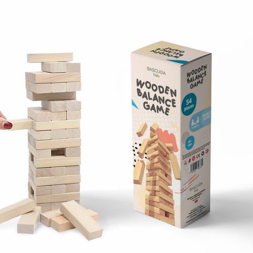 Bascuda Classic Wooden Wooden Balance Tumbling Tower Game