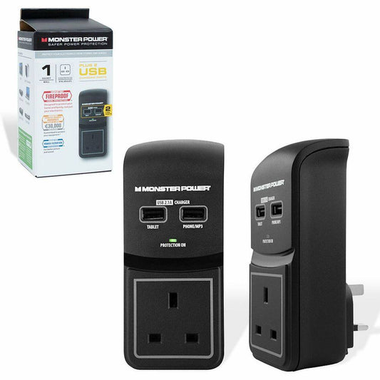 Power Core 100 1 Port USB Surge Protected Socket