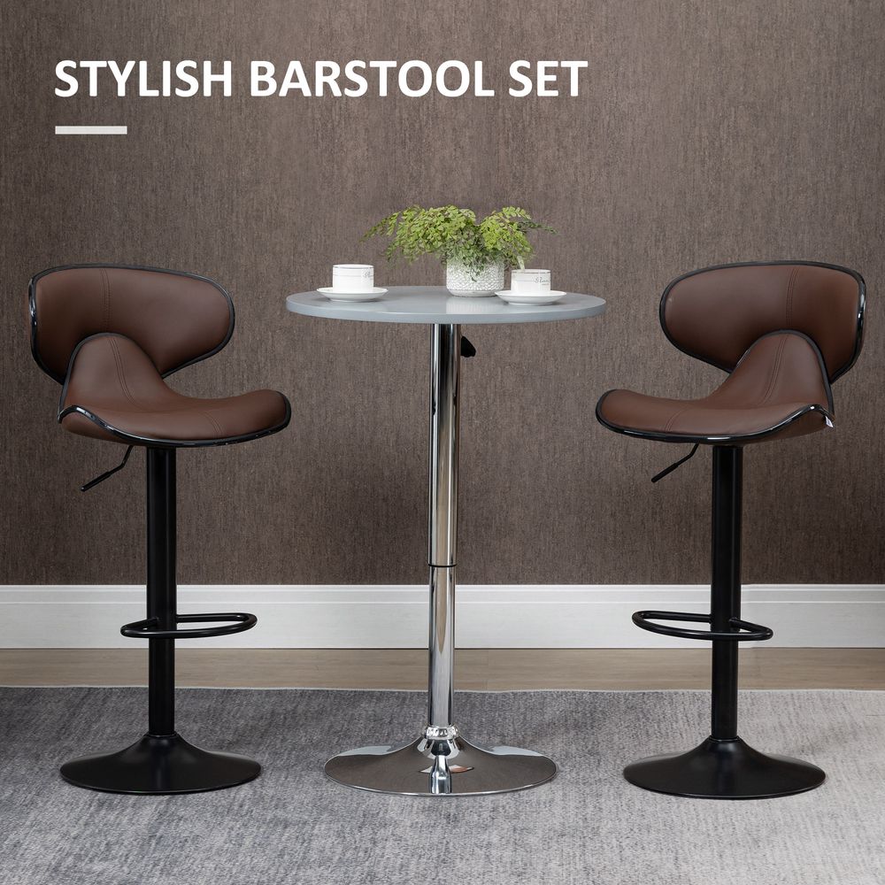 Premium Quality, Set of 2, Steel Frame Barstools with Footrest and Backrest - Perfect for Any Style