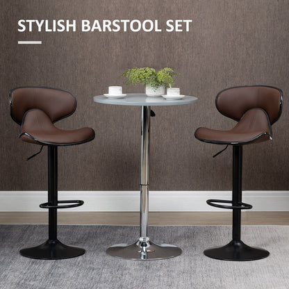 Premium Quality, Set of 2, Steel Frame Barstools with Footrest and Backrest - Perfect for Any Style