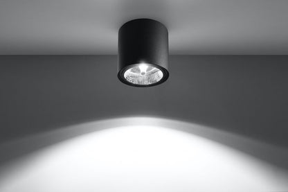 Modern Black Ceiling Lamp: TIUBE | Round Shape, Loft Design, GU10