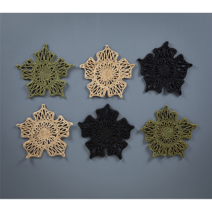 Premium Jute Placemats - Set of 2 - Black - 36x36cm