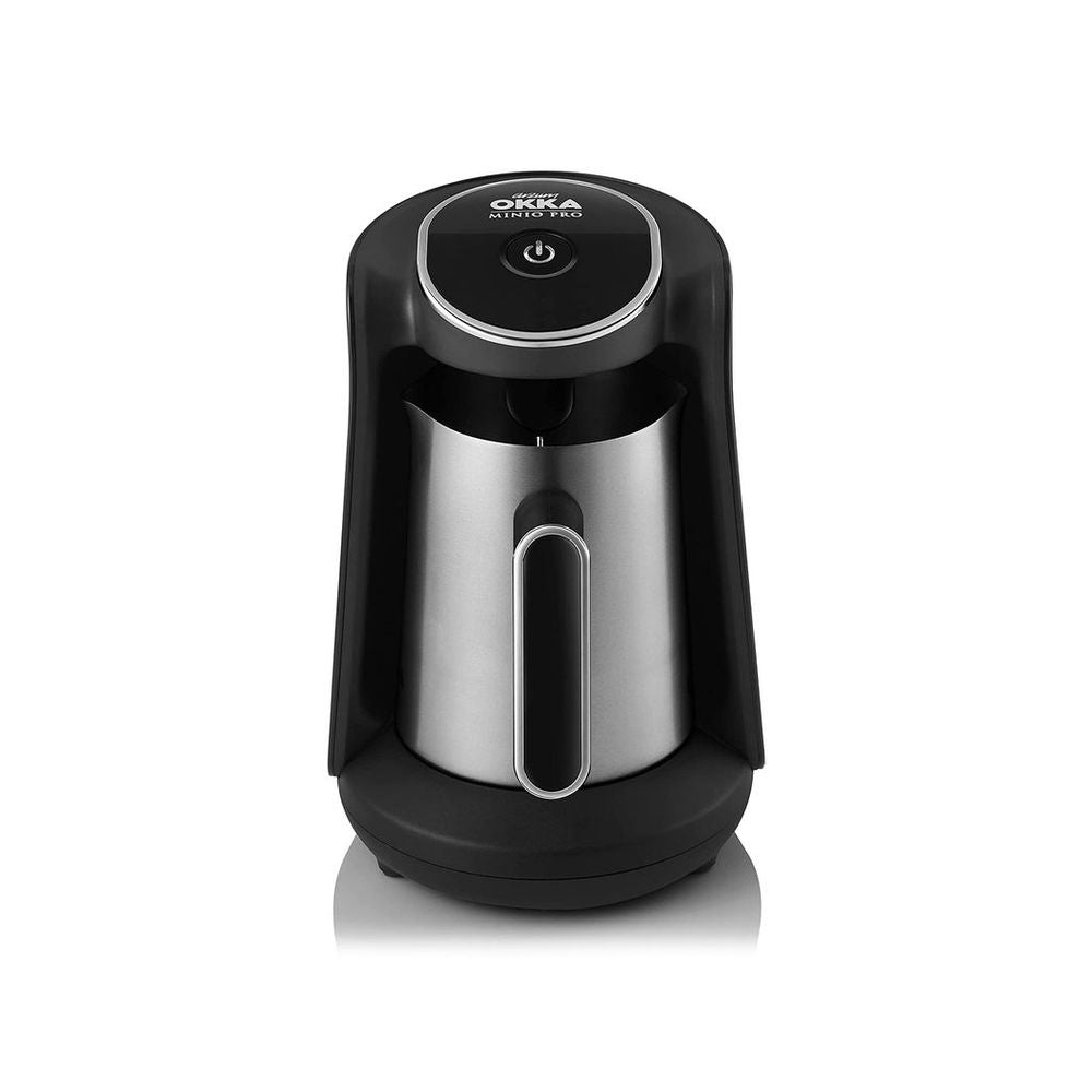 Arzum Okka Minio Pro Turkish Coffee Machine, Stainless Steel Pot, Black/Chrome, OK0010-K