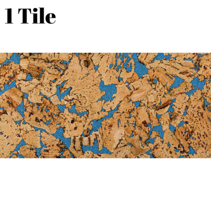 Decorative Cork Wall Tiles - Blue - 1 Tile - 0.18m2 (1.94sqft)