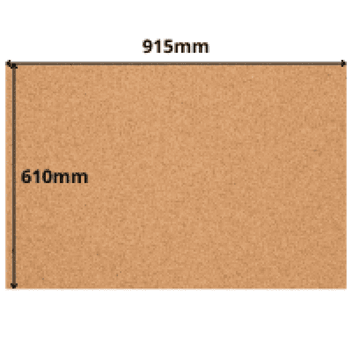 Cork Sheet - 915x610mm - 4mm - Décor and DIY - Pack of 1