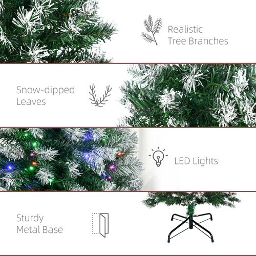 5FT Prelit Artificial Xmas Tree Holiday Decor  250 Colourful LED Light