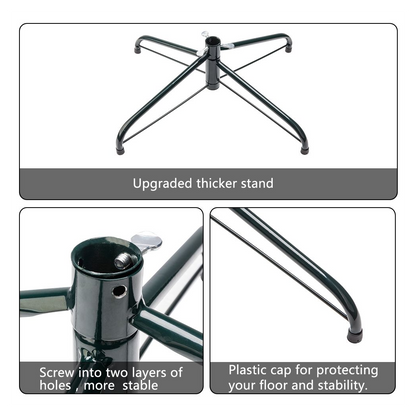 6FT Iron Leg White PVC 650 Branches Christmas Tree Artificial