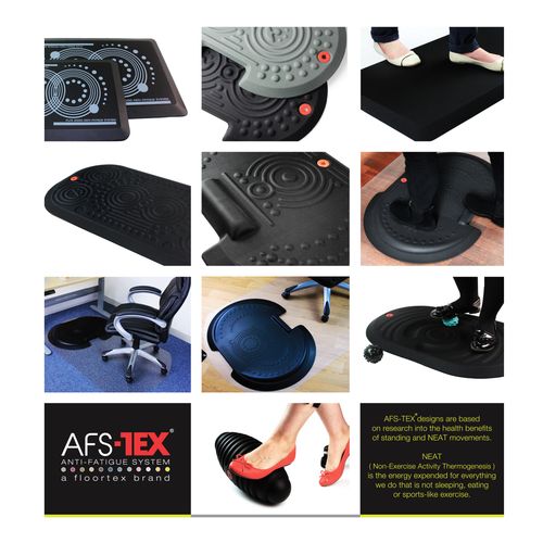 AFS-TEX® 2000 Black Active Anti-Fatigue Mat - 50 x 80cm