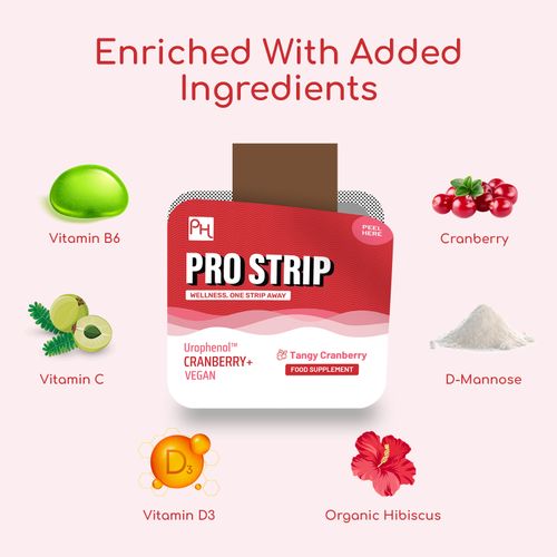 PROSTRIP CRANBERRY+ Urophenol™ Providing 36 mg Proanthocyanidins (PACs) 30 Oral Vegan Strips – No water Needed