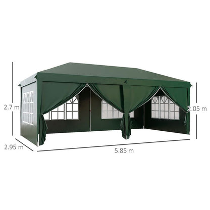 High Quality 3x6m Pop Up Gazebo Tent - Perfect for Parties & Outdoor Events- Easy Setup & Storage