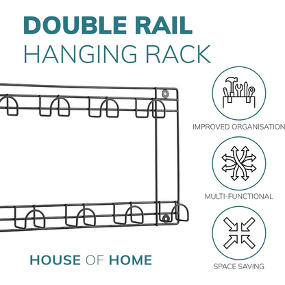 Premium 11 Hook Two-Tier Tool Holder - Organize Your Tools in Style
