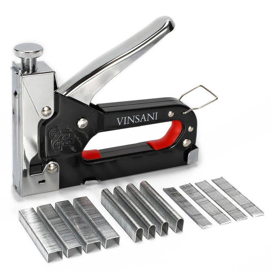 Heavy Duty Stainless Steel Metal Staple Tacker Gun with Staples
