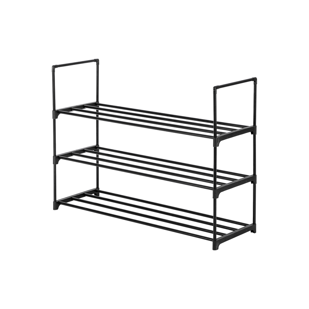 3 Tiers Shoe Rack Shoe Tower Shelf Storage Organizer For Bedroom, Entryway, Hallway, and Closet Black Color