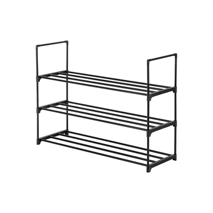 3 Tiers Shoe Rack Shoe Tower Shelf Storage Organizer For Bedroom, Entryway, Hallway, and Closet Black Color