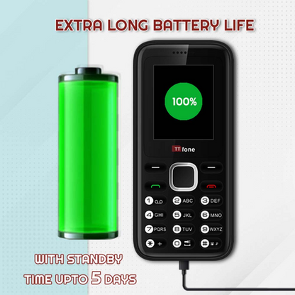 TTfone TT150 Black Dual SIM with Mains Charger