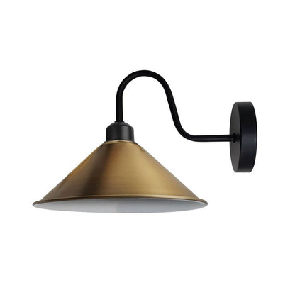 Vintage Yellow Brass Wall Light Fixture, Black Wall Sconce E27 Base - High Quality, Elegant Design - Perfect for Indoor Lighting
