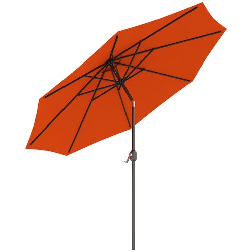 Outsunny 3(m) Garden Umbrella Outdoor Sunshade Canopy w/ Tilt & Crank Orange