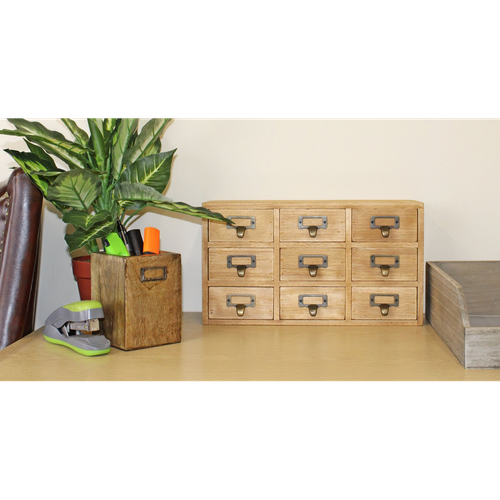 9 Drawer Triple Level Small Storage Unit, Trinket Drawers
