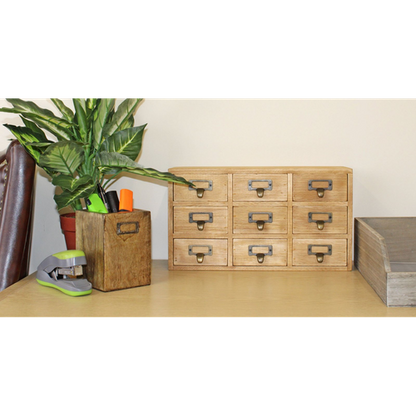 9 Drawer Triple Level Small Storage Unit, Trinket Drawers