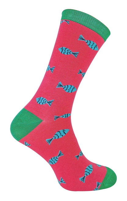 Mr Heron Animal Socks - Fun & Colorful Novelty Gift, Super Soft Bamboo, Colored Toe & Heel - 6-11 UK