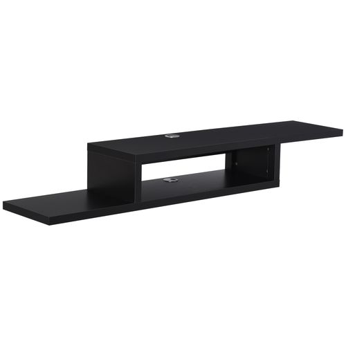 HOMCOM Wall Mounted Media Console, Floating TV Stand Component Shelf
