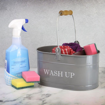 Wash Up Tidy Grey | M&W - Easy Cleaning Solution - Durable & Stylish - 3 Compartments - Rust-Resistant