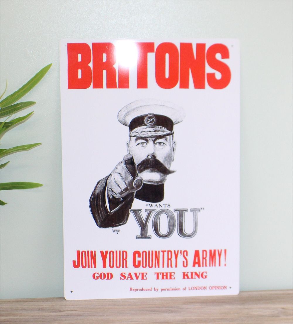 Authentic Vintage Metal Sign - Retro Propaganda - Join Army