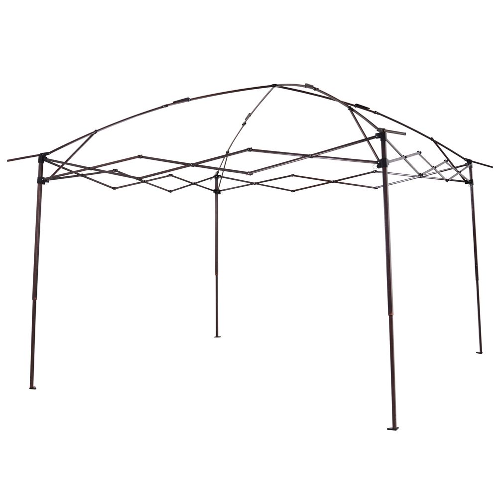 Gazebo, 325Lx325Wx295H cm-Khaki/Brown