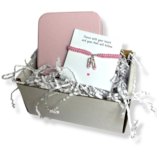 Ballet Shoes Friendship Bracelet & Jewellery Box Gift Hamper | Girls Birthday | Gift For A Dancer | Dance Gifts | Girls Christmas Present UK