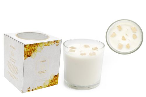 Yellow Citrine Candle 12x12cm